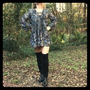 Free People Lace Up Tunic w/ POCKETS Sz XS!!